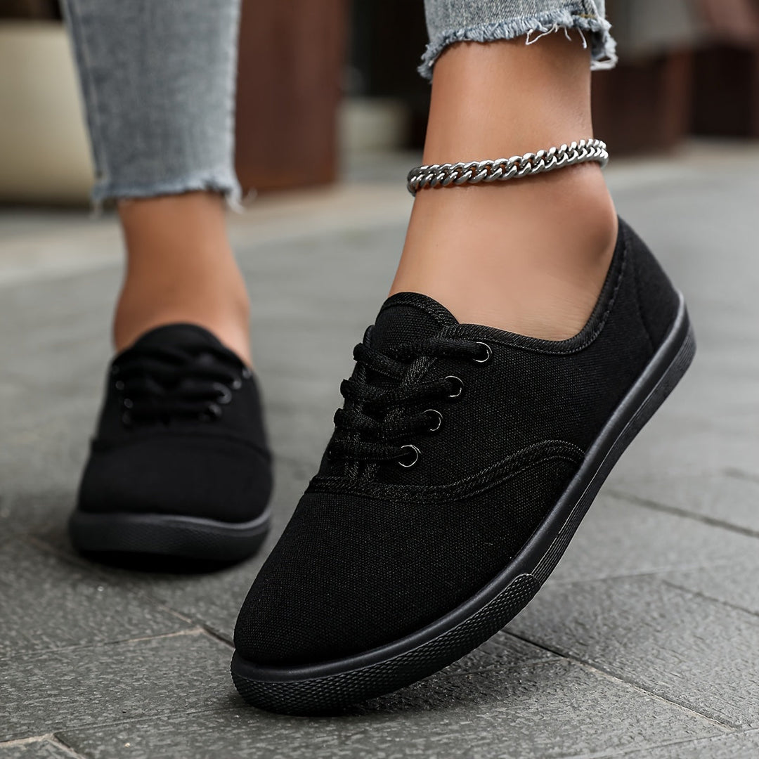 R&B | Bequeme Niedrige Canvas Schnürschuhe