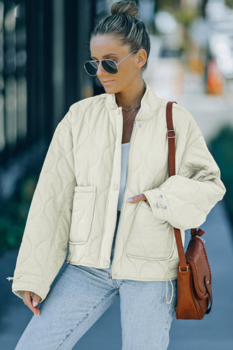 R&B | Kordelzug Gefallene Schulter Gequiltete Jacke