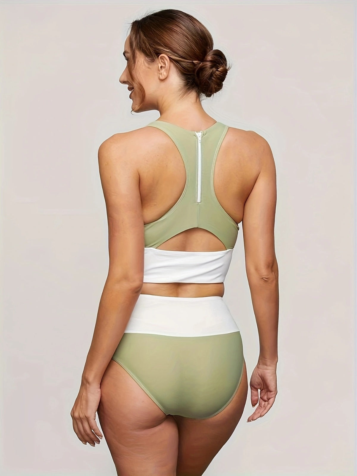 R&B | Großer Bikini mit geteiltem Reißverschluss