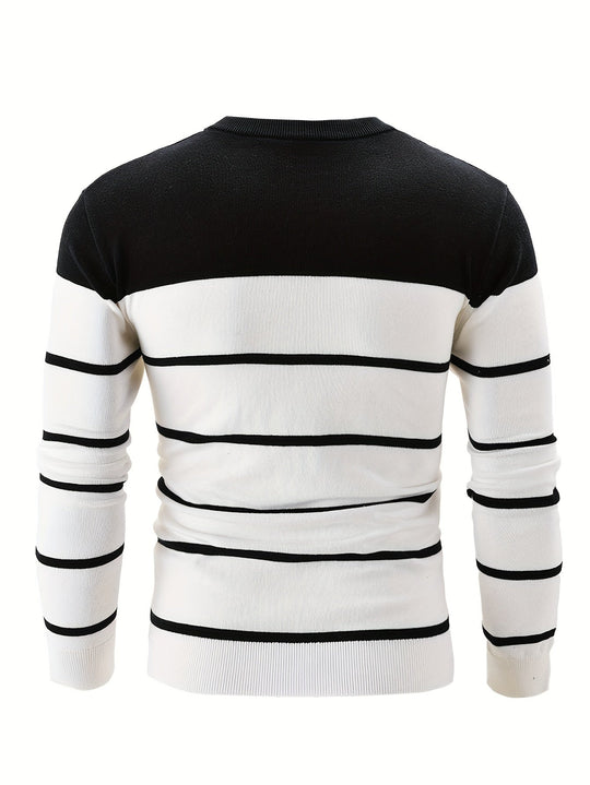 R&B | Gestreifter Pullover Baumwolle Klassisch und Komfortabel
