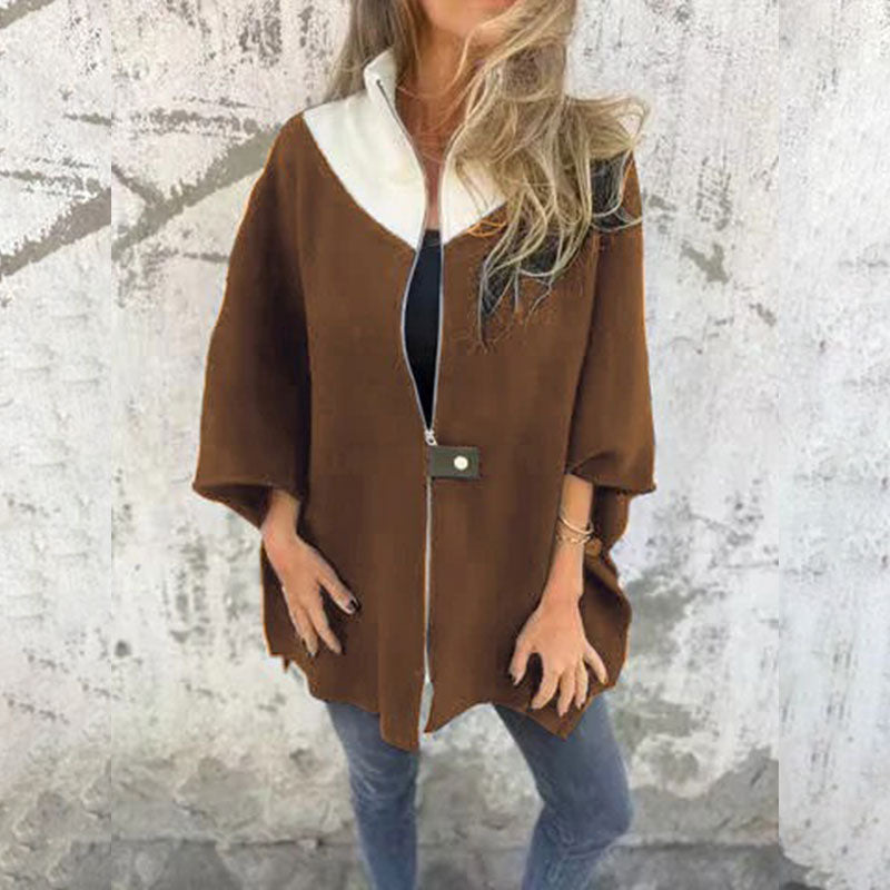 R&B | Bicolor-Langjacke für elegante Lagenlooks