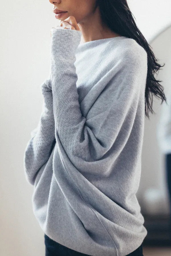 R&B | Sweatshirt - Asymmetrisch Drapierter Off-Shoulder Pullover
