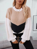 R&B | Strickpullover mit Farbblocken Weicher Strick Elegantes Design