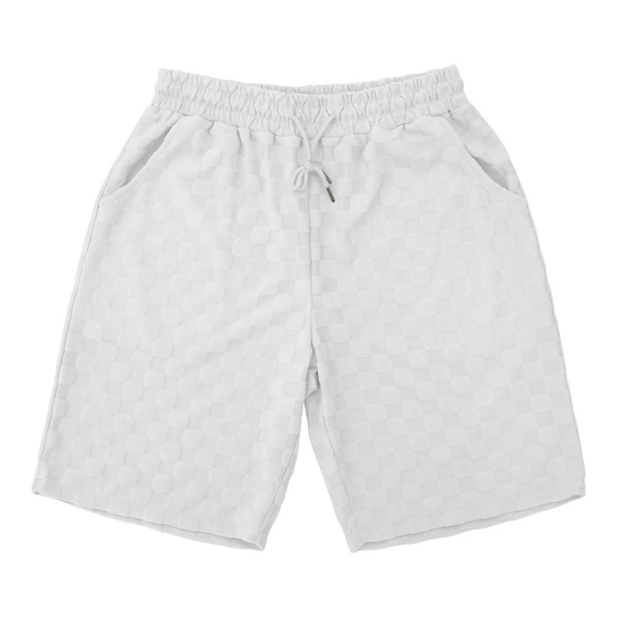 R&B | Schachbrettmuster Kurzarm-Shorts-Set