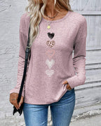 R&B | Langarm Rundhals LiR&Besherz Print