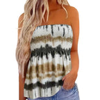 R&B | Damenmode drucken sexy Tube Top aus der Schulter