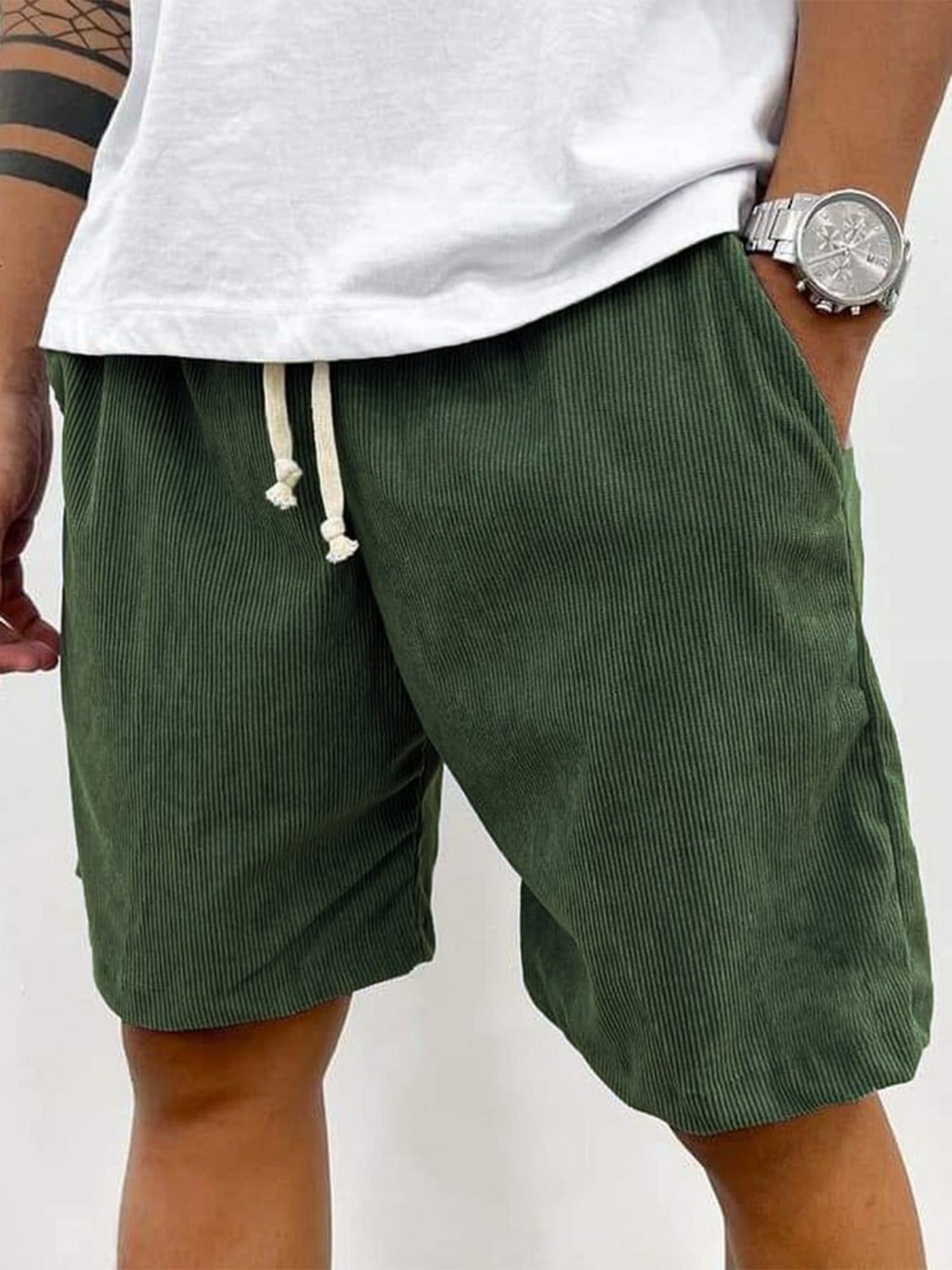 R&B | Herren Casual Kordelzug Cord Shorts