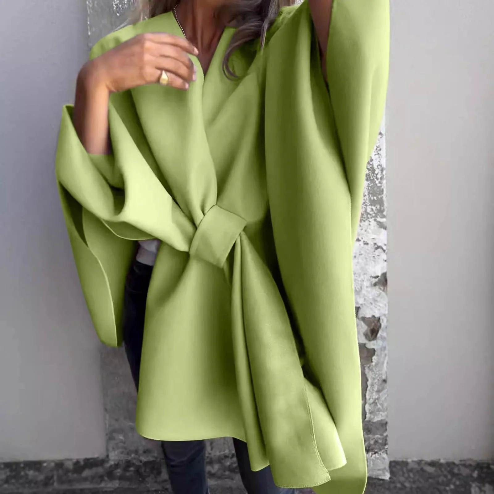 R&B | Strick-Longcardigan mit Fledermausärmeln