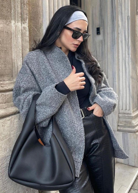 R&B | Klassische Bouclé Bomberjacke