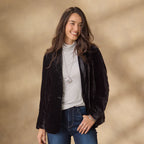 R&B | Gestickte Samt-Herbstjacke
