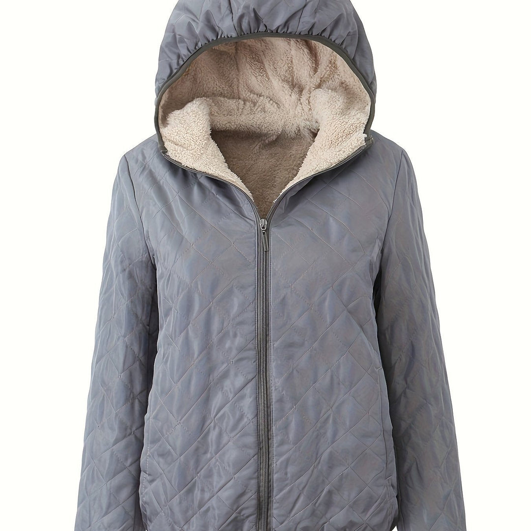 R&B | Steppjacke mit Kapuze und Reißverschluss
