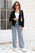 R&B | Fransenbesatz Offene Vorder-Cardigan