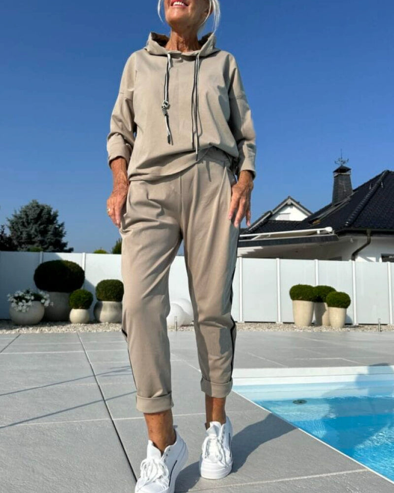 R&B | Zweiteilige Satz mit Damen Kapuzen Sweatshirt und Hosen