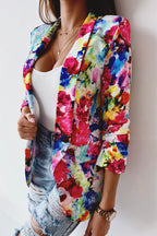 R&B | Freie und Echte Florale Revers Freizeitanzug Blazer