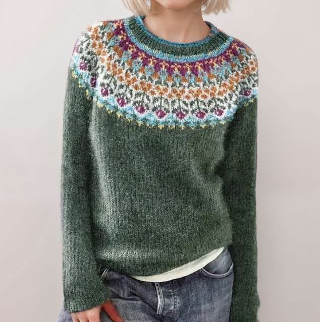 R&B | Nordisk Strickpullover Weiche Wollmischung Gemütliche Eleganz