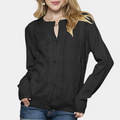 R&B | Strickcardigan Spitzenkante und Knopfleiste Eleganter Stil