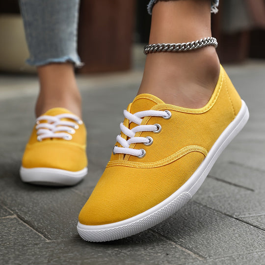 R&B | Bequeme Niedrige Canvas Schnürschuhe