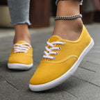 Heidi-Mode | Bequeme Niedrige Canvas Sneakers In Weiß