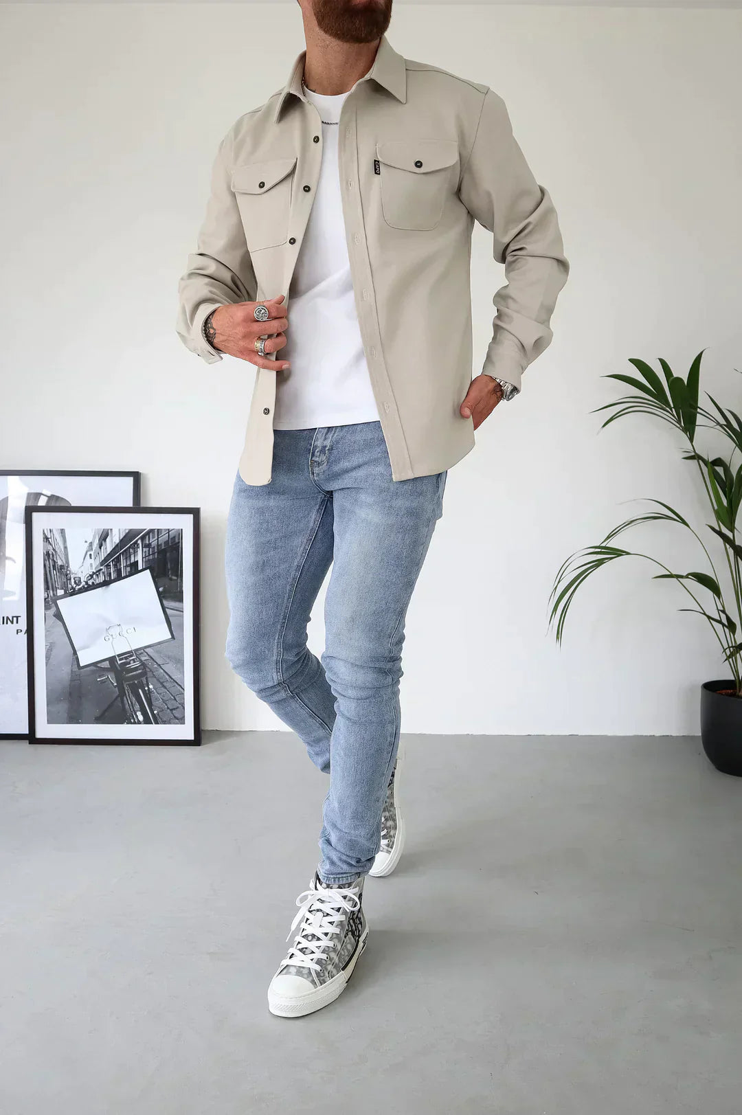 R&B | Premium-Jacke mit Knopfverschluss für Herren Stylische und Bequeme Jacke