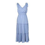 R&B | Solide Farbe Strumpfhalter Pilz Rand hohe Taille Kleid