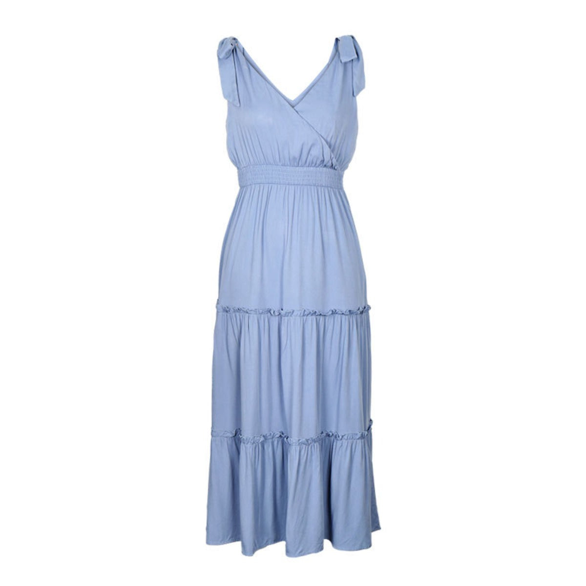 R&B | Solide Farbe Strumpfhalter Pilz Rand hohe Taille Kleid