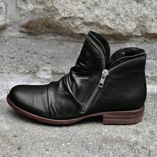 Damenstiefel mit doppeltem Reißverschluss R&B R&B