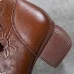 Handgemachte Lederstiefeletten mit warmem Innenfutter R&B R&B