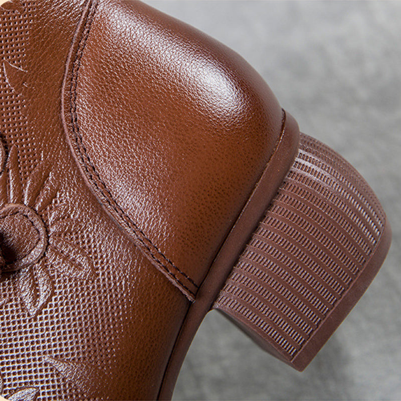 Handgemachte Lederstiefeletten mit warmem Innenfutter R&B R&B