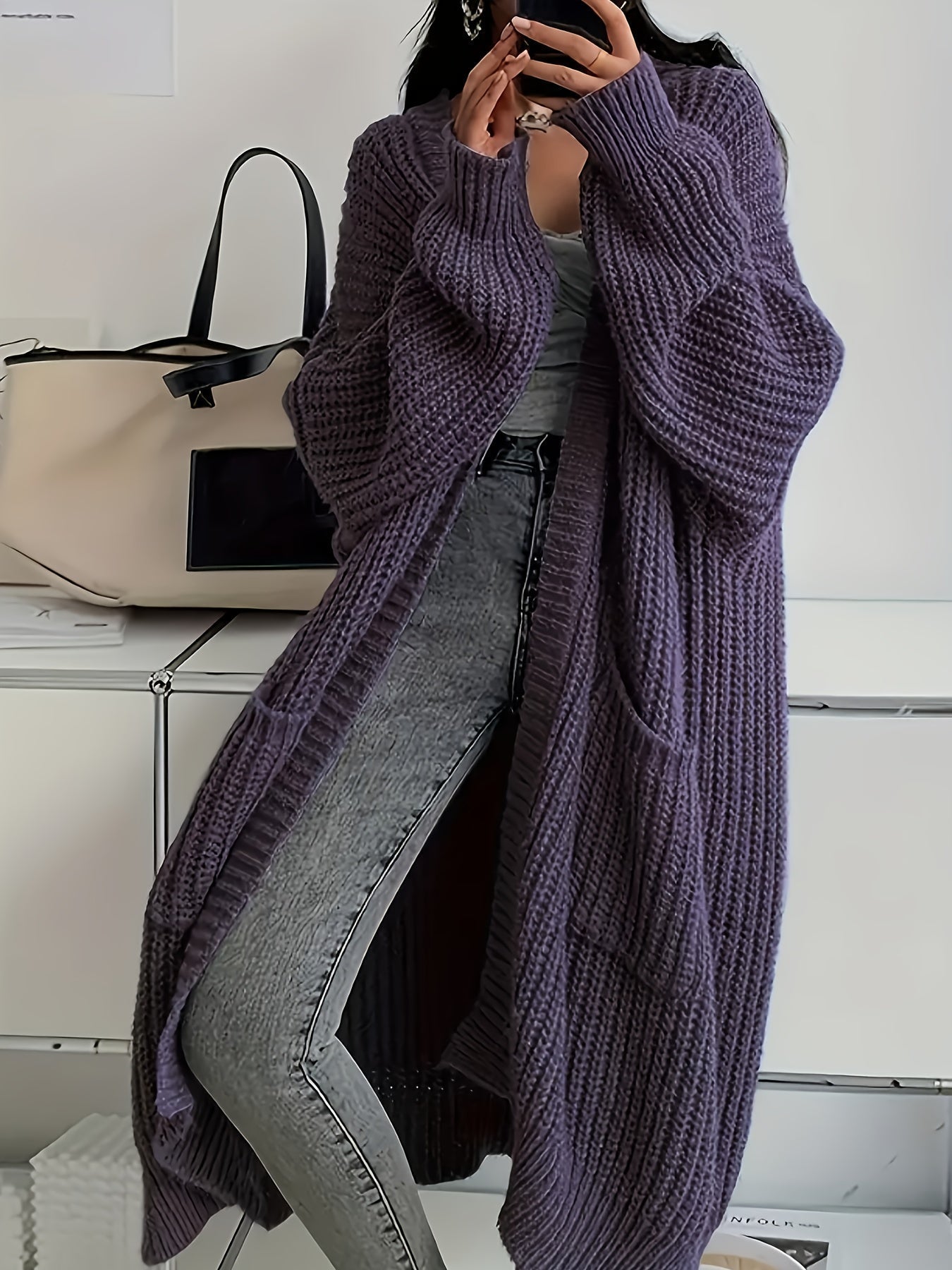 R&B | Strickjacke mit Gürtel für Damen