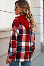 R&B | Gitter Oversized Jacke mit Kapuze Lässiger Komfort Warm und Trendy