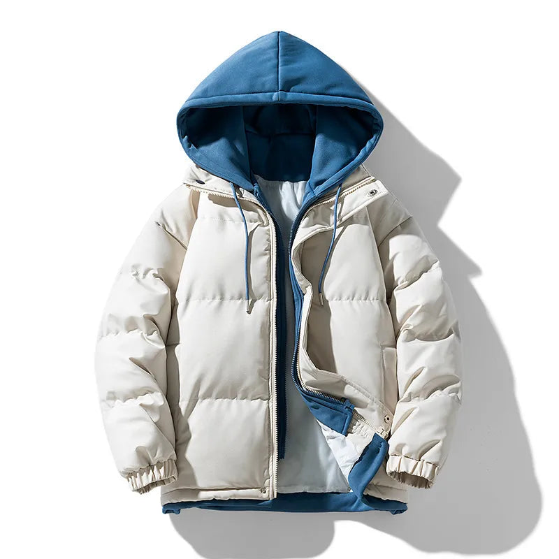 R&B | Herrenjacke Aus Verdickter Baumwolle mit Winddichter Kapuze