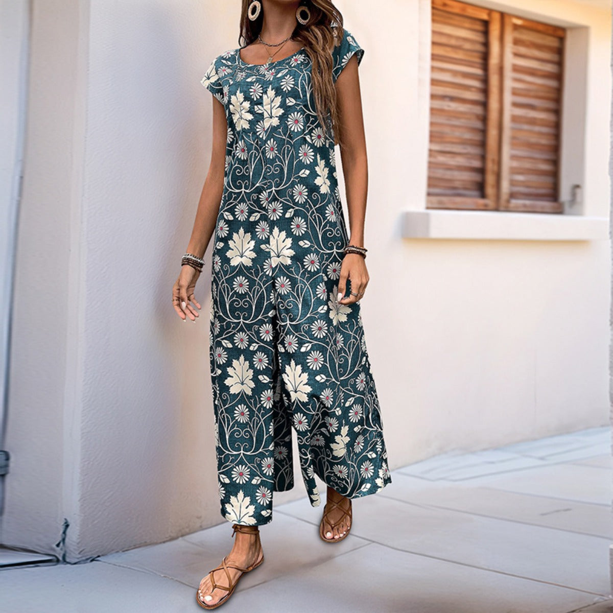 R&B | Lockerer Jumpsuit mit Blumendruck