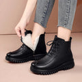 R&B | Damen Warme Leder Martin Stiefel