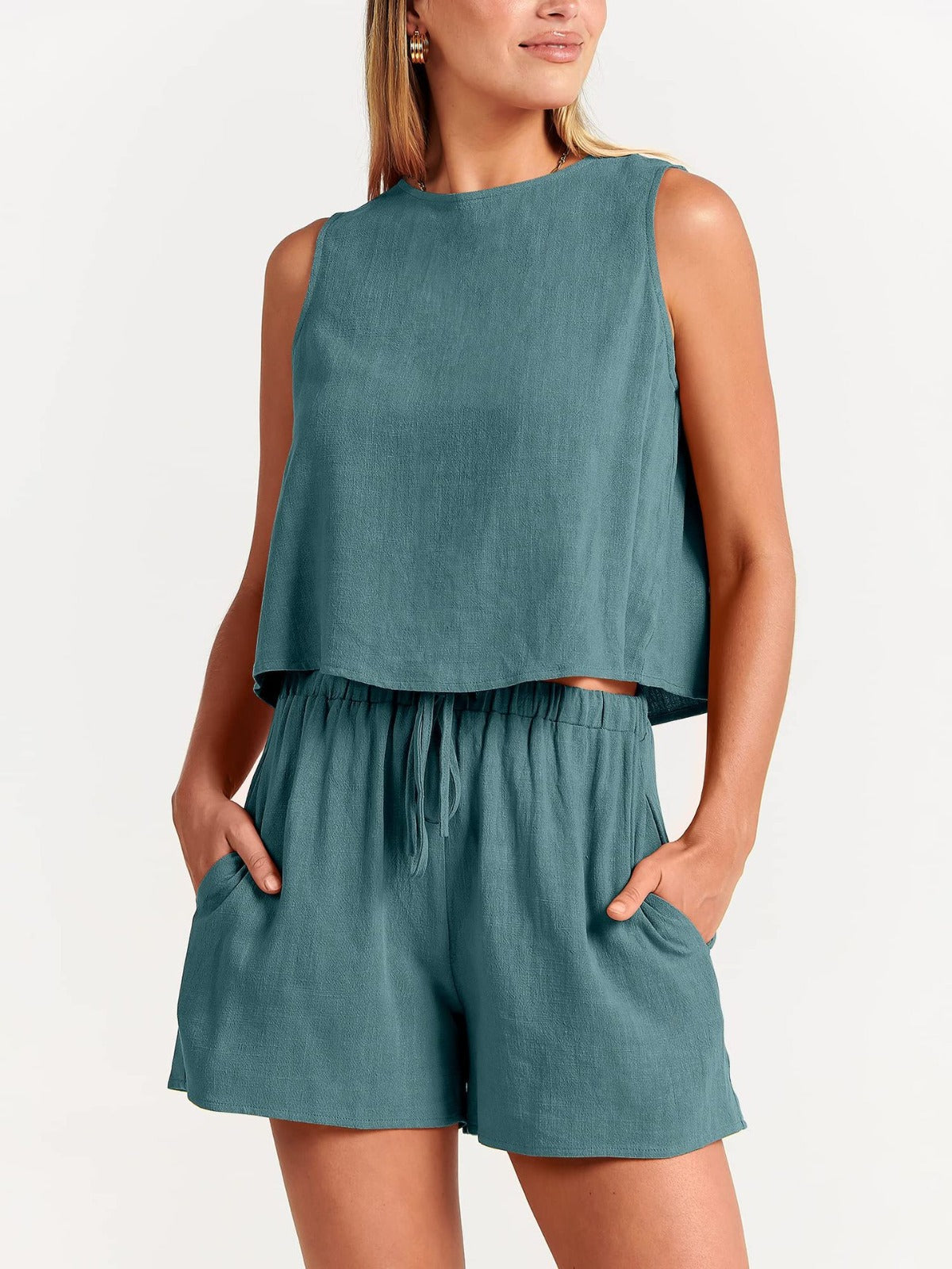 R&B | Zweiteiliges Set aus ärmellosem Oberteil und Shorts