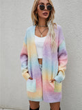 R&B | Engel Flügel Vollgröße Gefütterte Offene Vorderansicht Gradient Cardigan