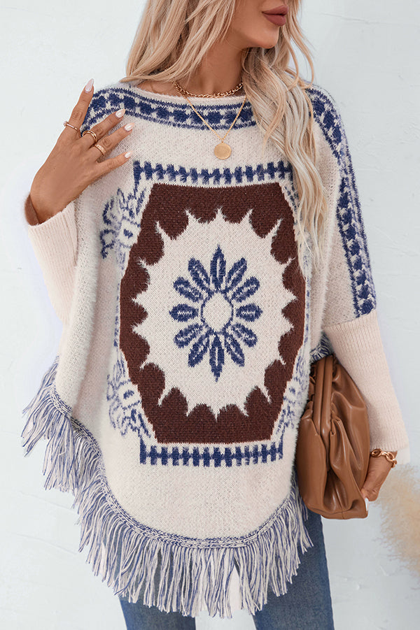 R&B | Strickpullover mit Quasten-Saum