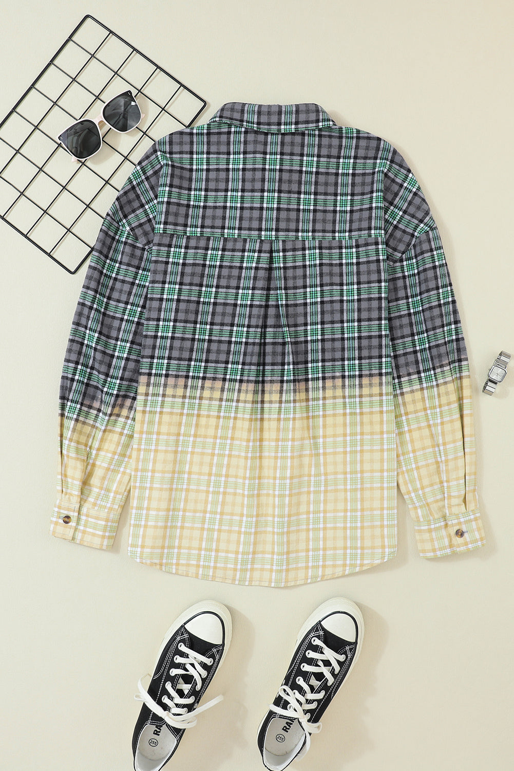 R&B | Patchwork Cam Jacket in Checkered Cotton Blend Trendy und Unique