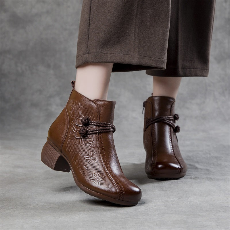Handgemachte Lederstiefeletten mit warmem Innenfutter R&B R&B