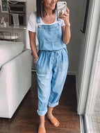 R&B | Jahrgang Schnür Denim Overall