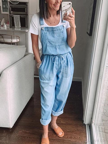 R&B | Jahrgang Schnür Denim Overall