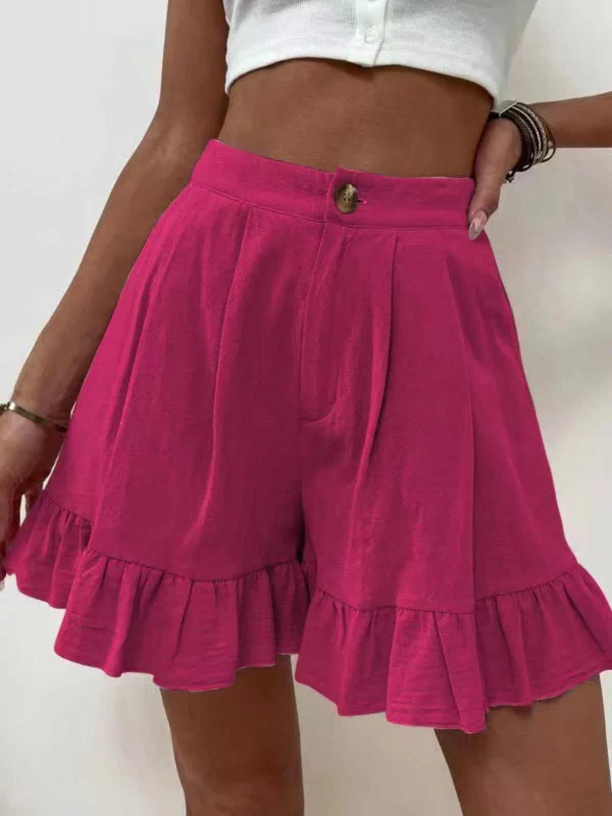 R&B | Lässige Shorts mit weitem Bein