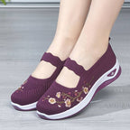 Orthopädische Florale Schwarze SlipOns R&B