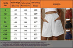 R&B | Shorts aus Baumwolle und Leinen mit hoher Taille für Damen