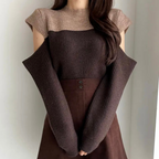R&B | Strickpullover mit Ausschnitten an den Ärmeln