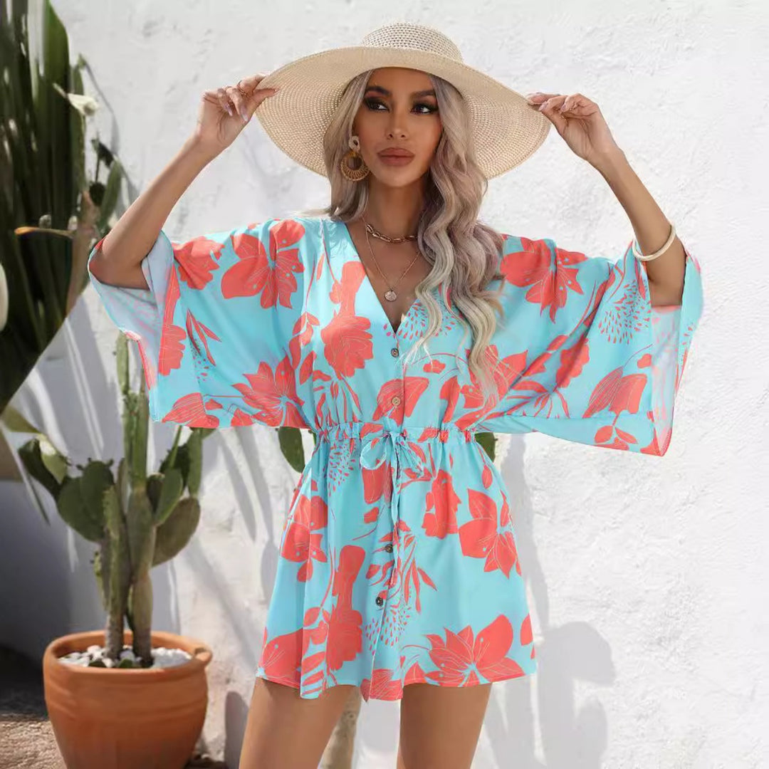 R&B | Kleid mit Blattdruck