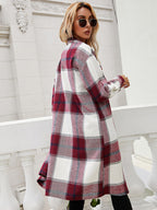 R&B | Karierte Longline Hemdjacke