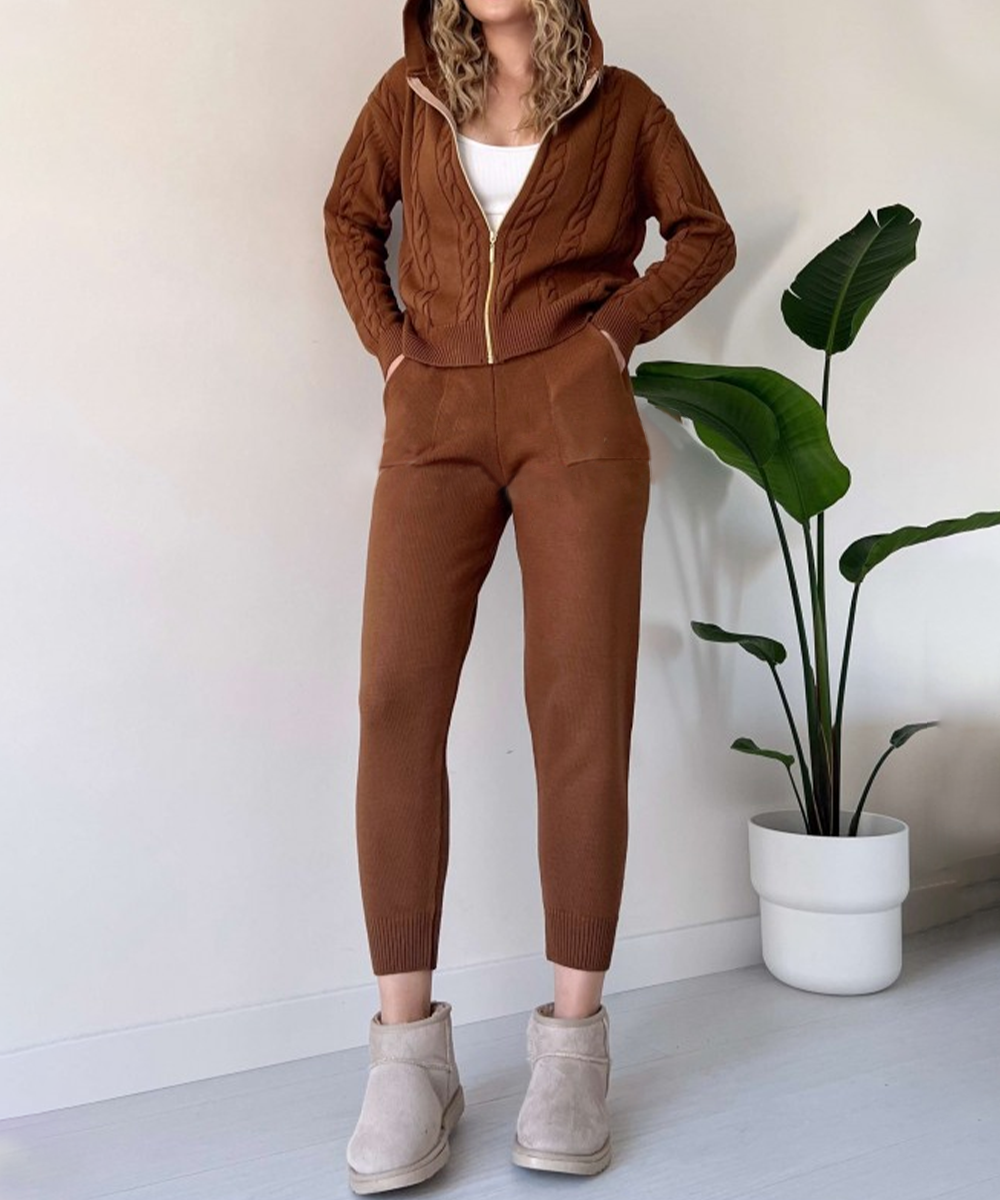 R&B | 2-Teiliges Set mit Strickjacke und Lässigem Jacquard-Pullover