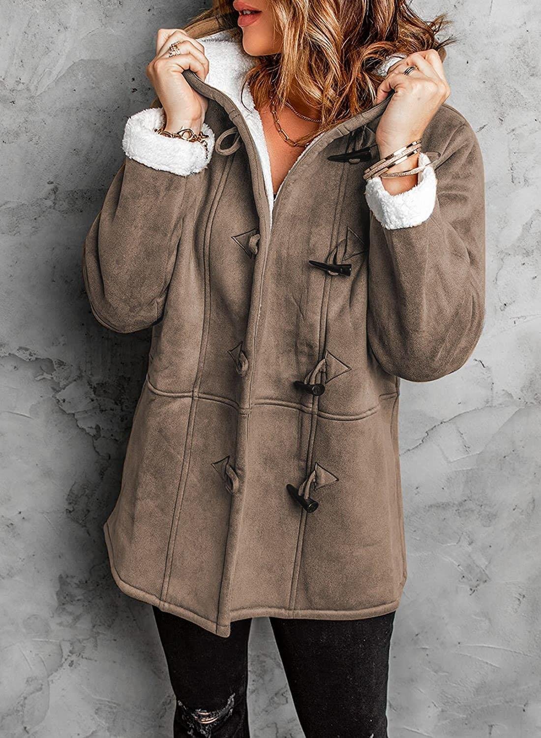R&B | Warme & Kuschelige Fleece-Damenjacke mit Kapuze