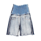 R&B | Kontrastfarbene Spleiß-Denim-Shorts