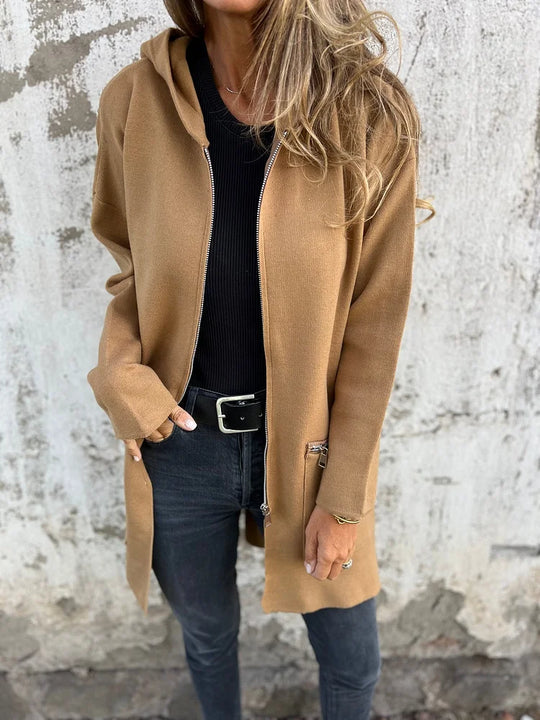 R&B | Rundhals-Reißverschluss Langarm Freizeitjacke
